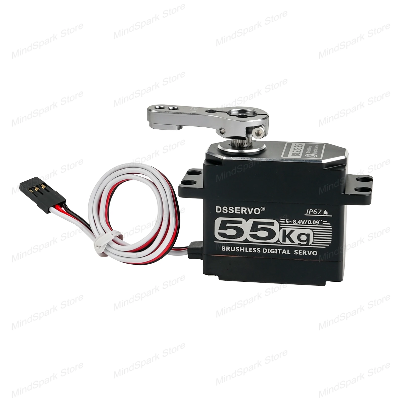 55KG Digital Servo Full Metal Gear Brushless Motor 180/270 Degree Torque Brushless Waterproof for RC Car Robot Boat DIY Parts