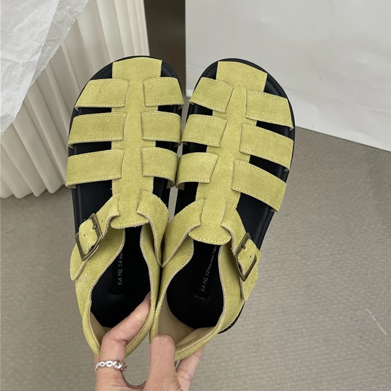 Women's Woven Hollow Roman Sandals - Summer Comfort Fit