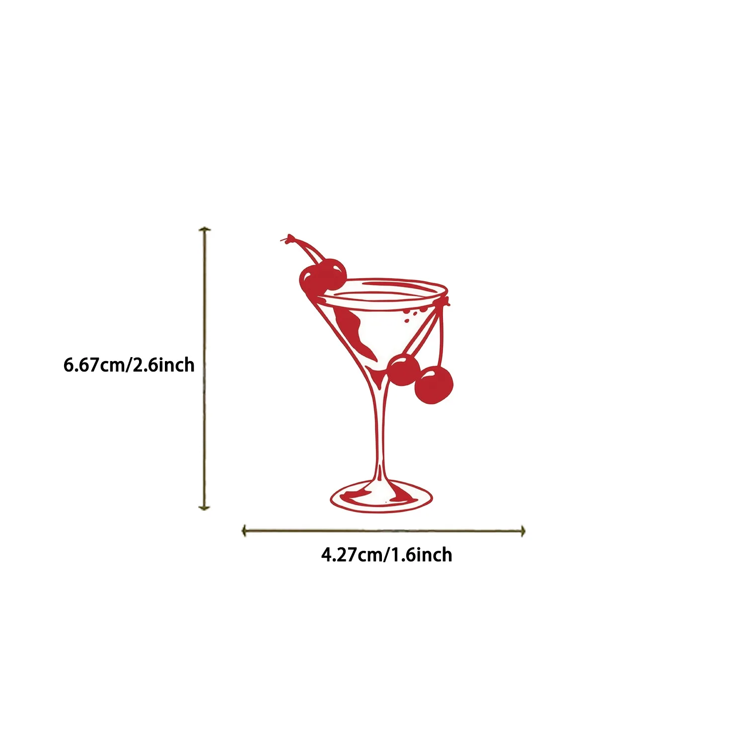 10/30/50 قطعة الكرتون الحنين الجمالي الأحمر عيد الحب الفن الكتابة على الجدران الشارات لزجاجة المياه الهاتف المحمول مجلة القرطاسية