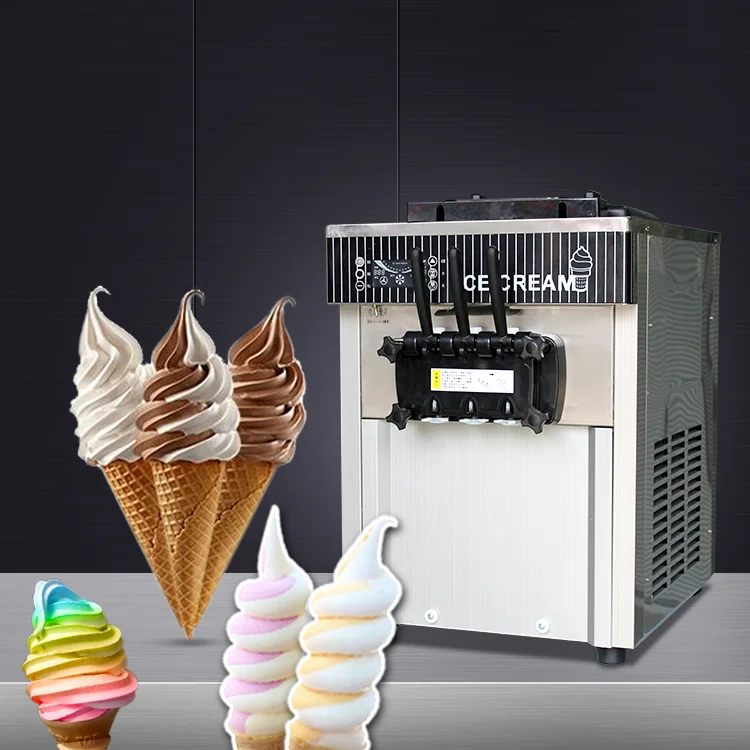 Commercial ice cream machine small portable fully automatic ice cream machine vertical cone machine desktop ice cream machine