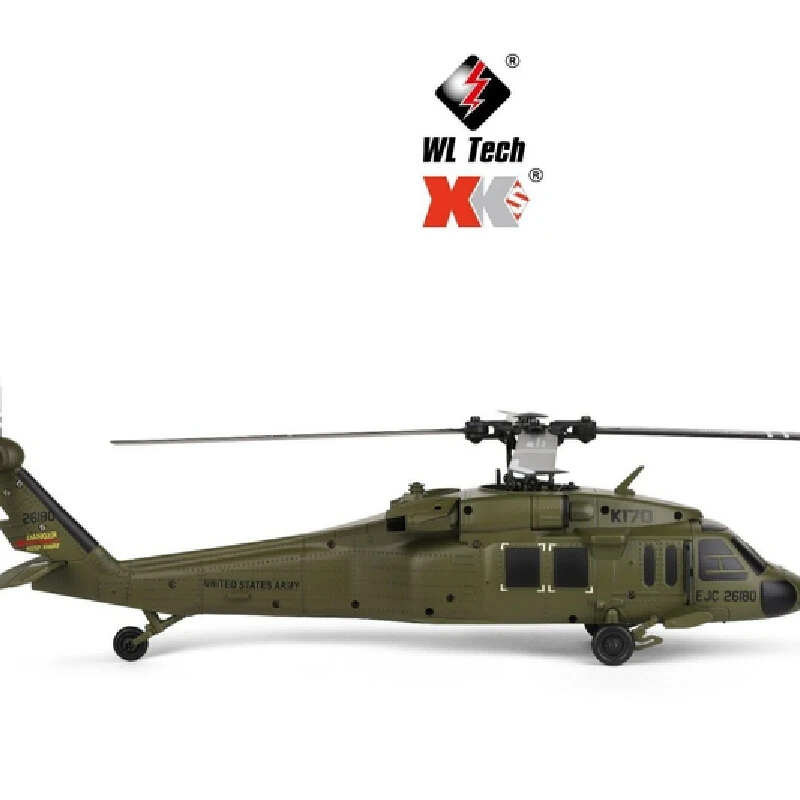 طائرة هليكوبتر WLtoys K170 RC - 4CH عقد الارتفاع بدون فرش، طراز UH60L RC محاكاة هواية نموذج طائرة #3