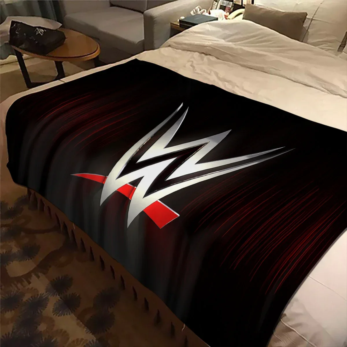 W-WWE World Wrestling LOGO TV GAME Blanket Children's Blanket High Quality Flannel Blankets Soft Comfortable Home Travel Blanket