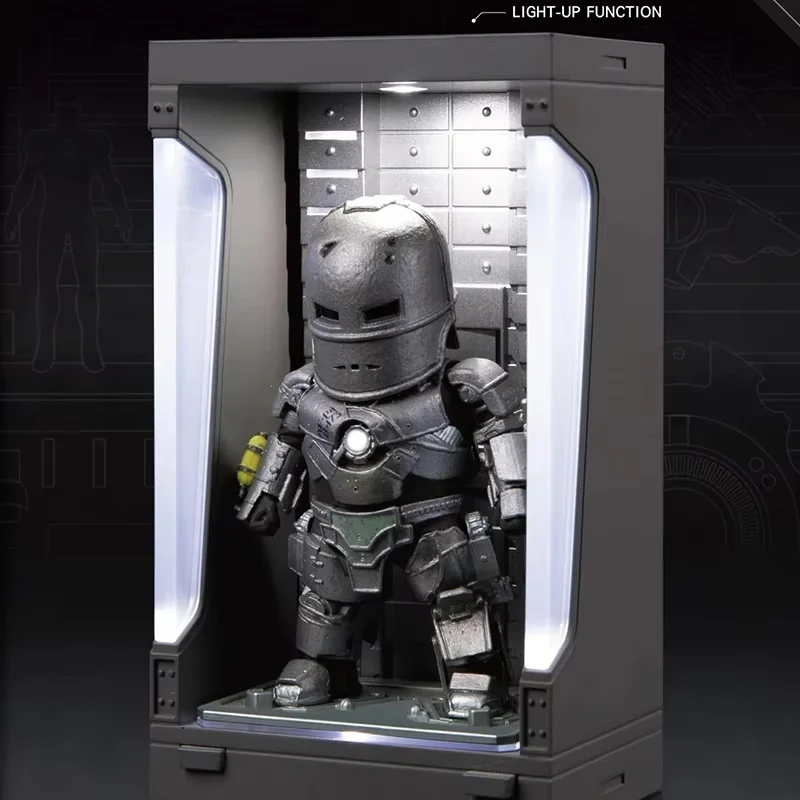 

Marvel Iron Man 3 Iron Man With Hall Of Armor Series Glowing Action Figures Blind Box Valentine S Day Gift For Collectors
