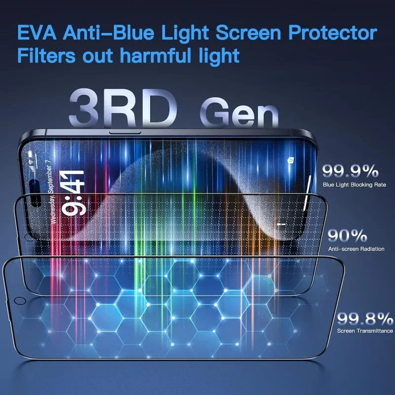 5PCS Premium Tempered Glass For iPhone 17 16 15 14 13 12 11 Pro Max Plus XR XS One-click Dust free Installation Screen Protector - Image 6