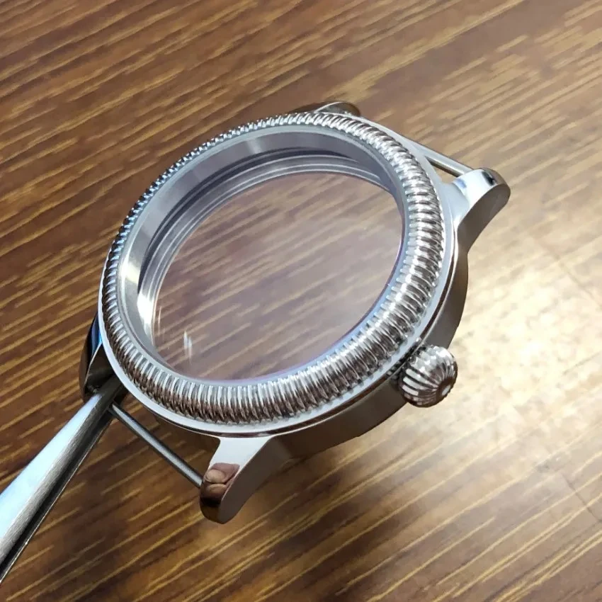 44mm ST3600 Case Or ETA6497 Hands Stainless Steel Glass Caseback Fit ETA 6497/ 6498 ST3600/3621 Movement For 35mm Dial Parts