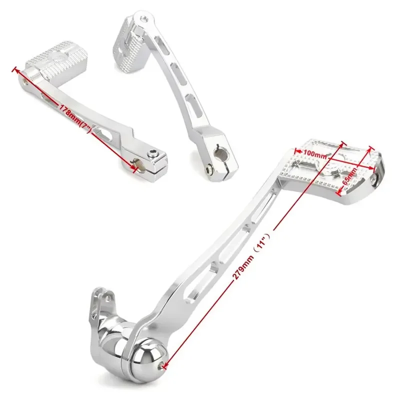 Chromed Skull head Brake Arm Kit Shift Lever W/ Shifter Pegs For Tou ring 2008-2024 For brake arm lever