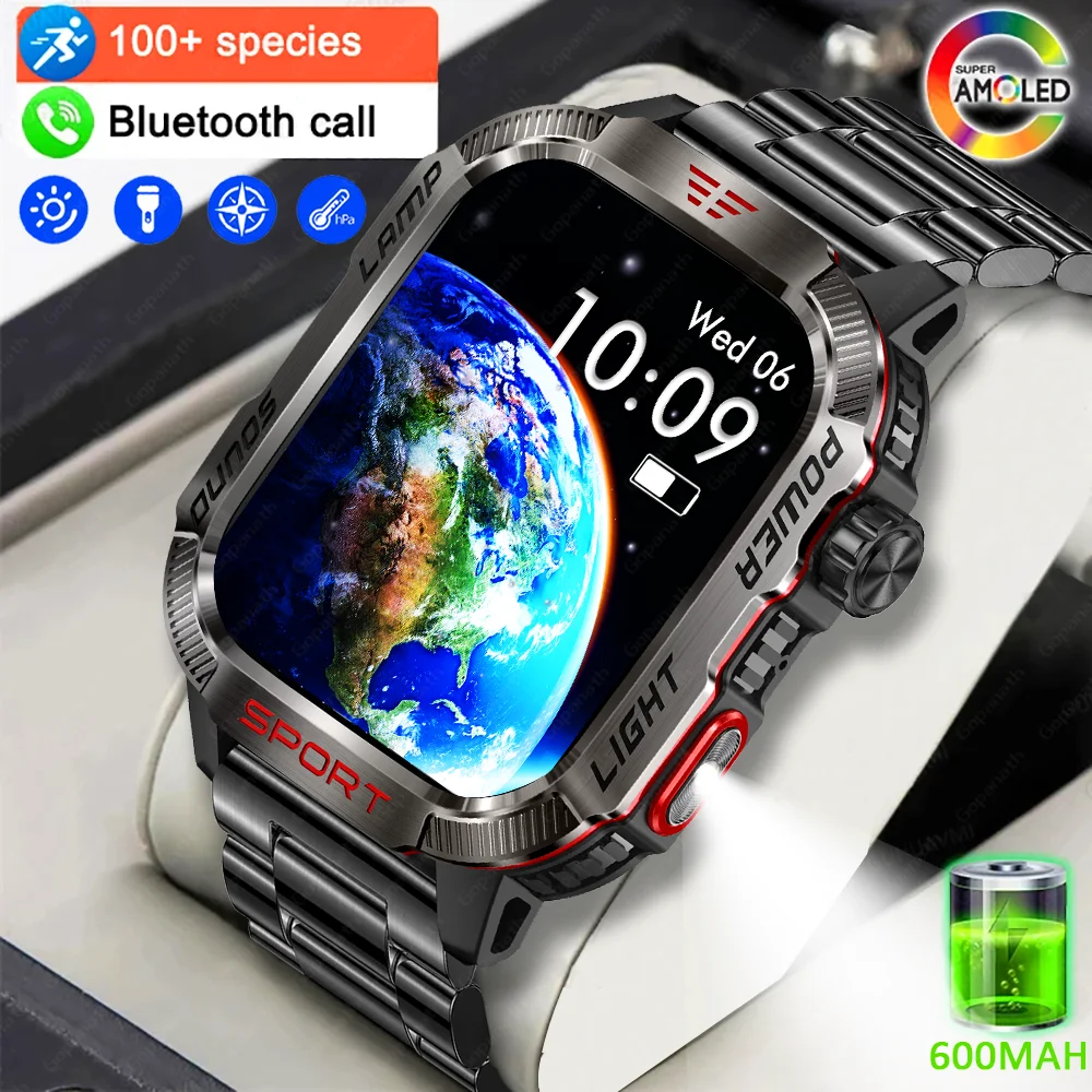 

For Huawei Xiaomi New Bluetooth Call Smartwatch 2.01 inch Screen 600 mAh Battery Compass Military Outdoor Waterproof Smartwatch