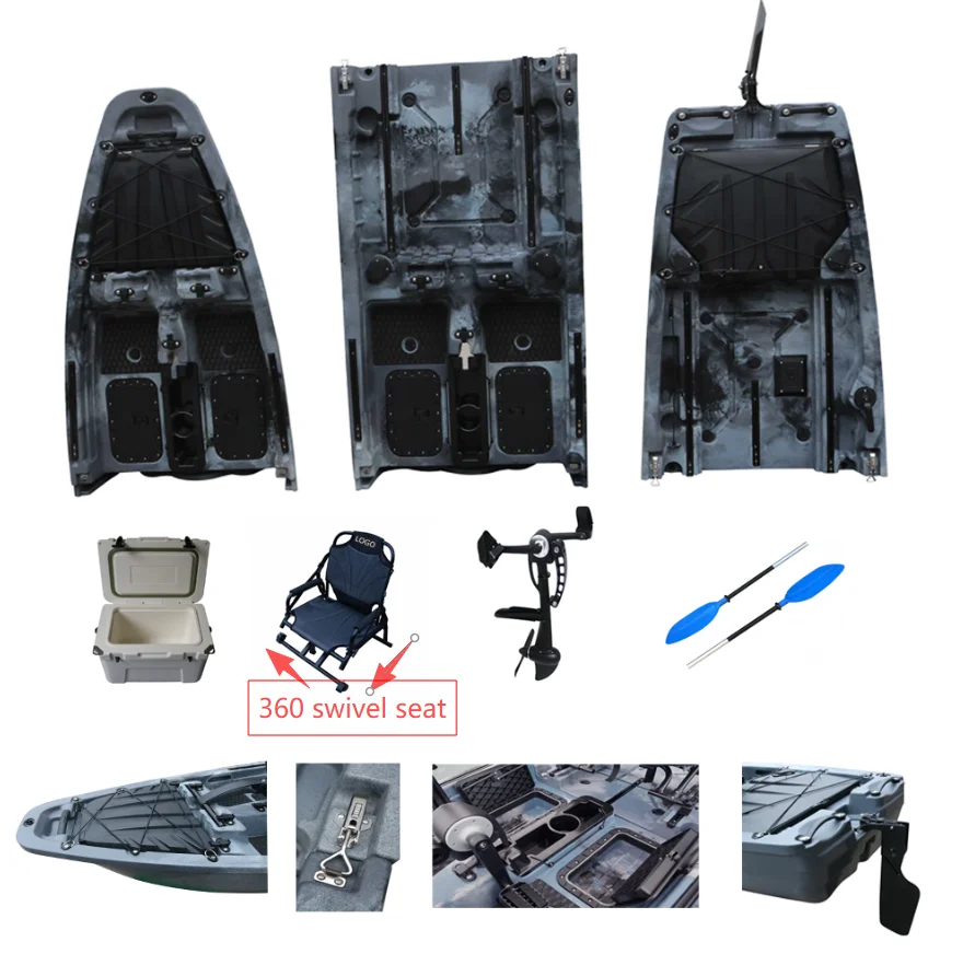 Новинка 2025 года, аксессуары для каяков, роскошное кресло для каяка с рамой, вращающееся на 360 градусов сиденье для каноэ и рыбалки с подлокотником и замком, сиденье для каяка