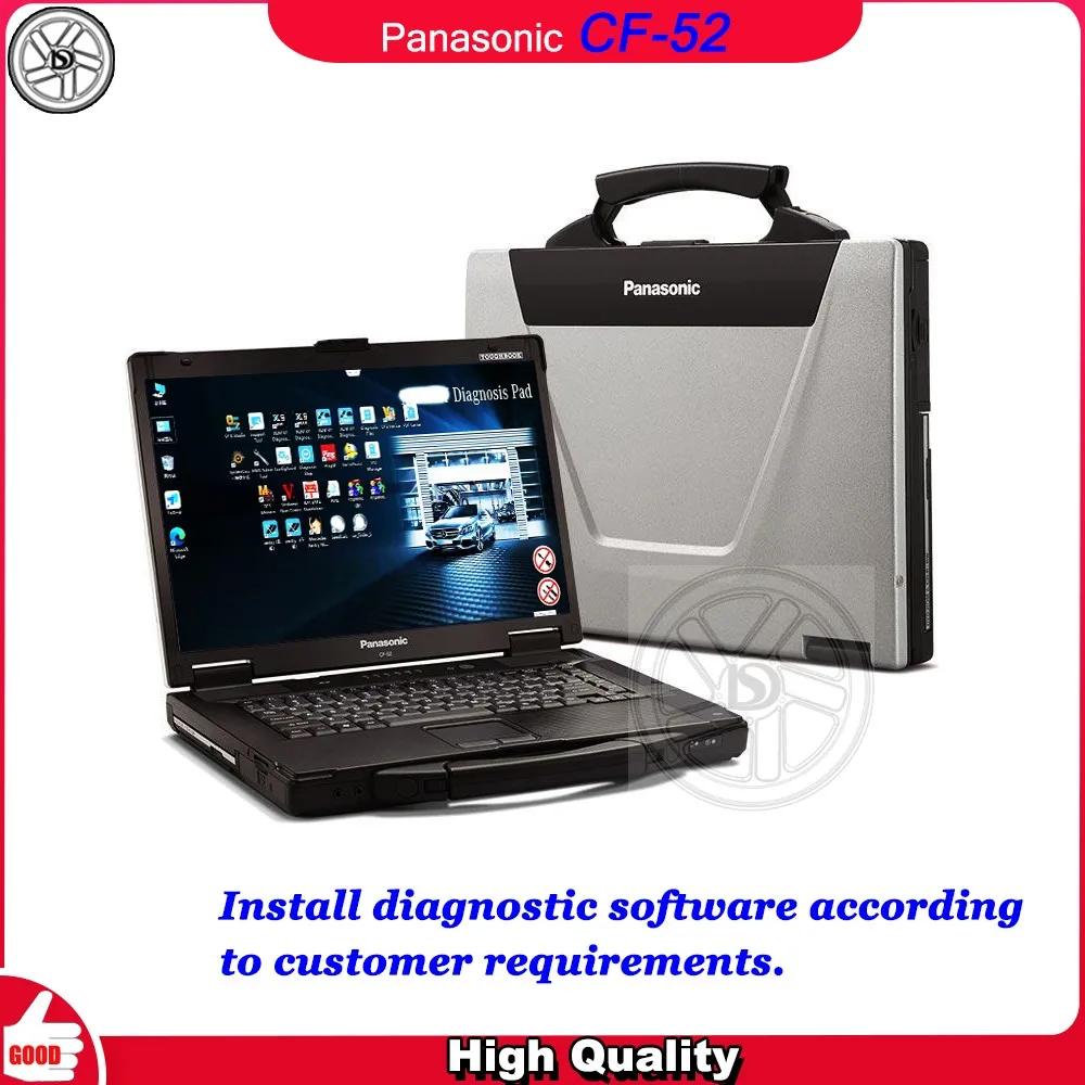 Panasonic CF-52 CF52 4g Military Toughbook Diagnosis with HDD/SSD for SD Connect 4 STAR C4/C5/C6 ICOM A2/A3/next 5054 Car/Truck