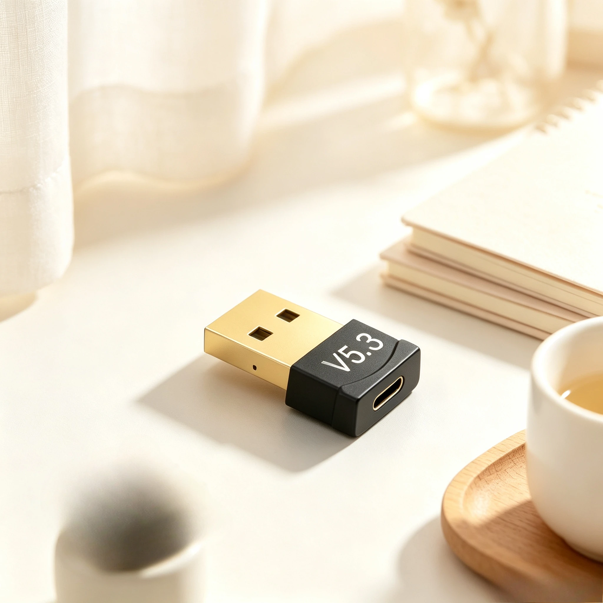 USB Bluetooth 5.3 Receiver Transmitter Wireless Audio Dongle Adapter For PC Speaker Laptop Mouse Keyboards Earphones Win8/10/11