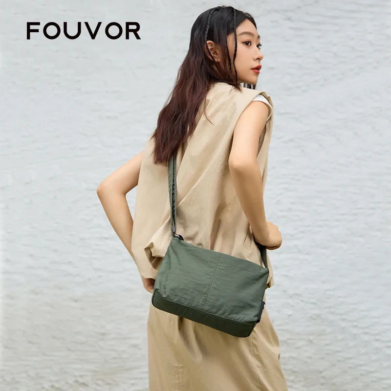 

Fouvor 2026 New Women's Shoulder Bag Fashion Casual Lightweight Messenger Bags Commuter Nylon Crossbody Bag Ladies 3043-08