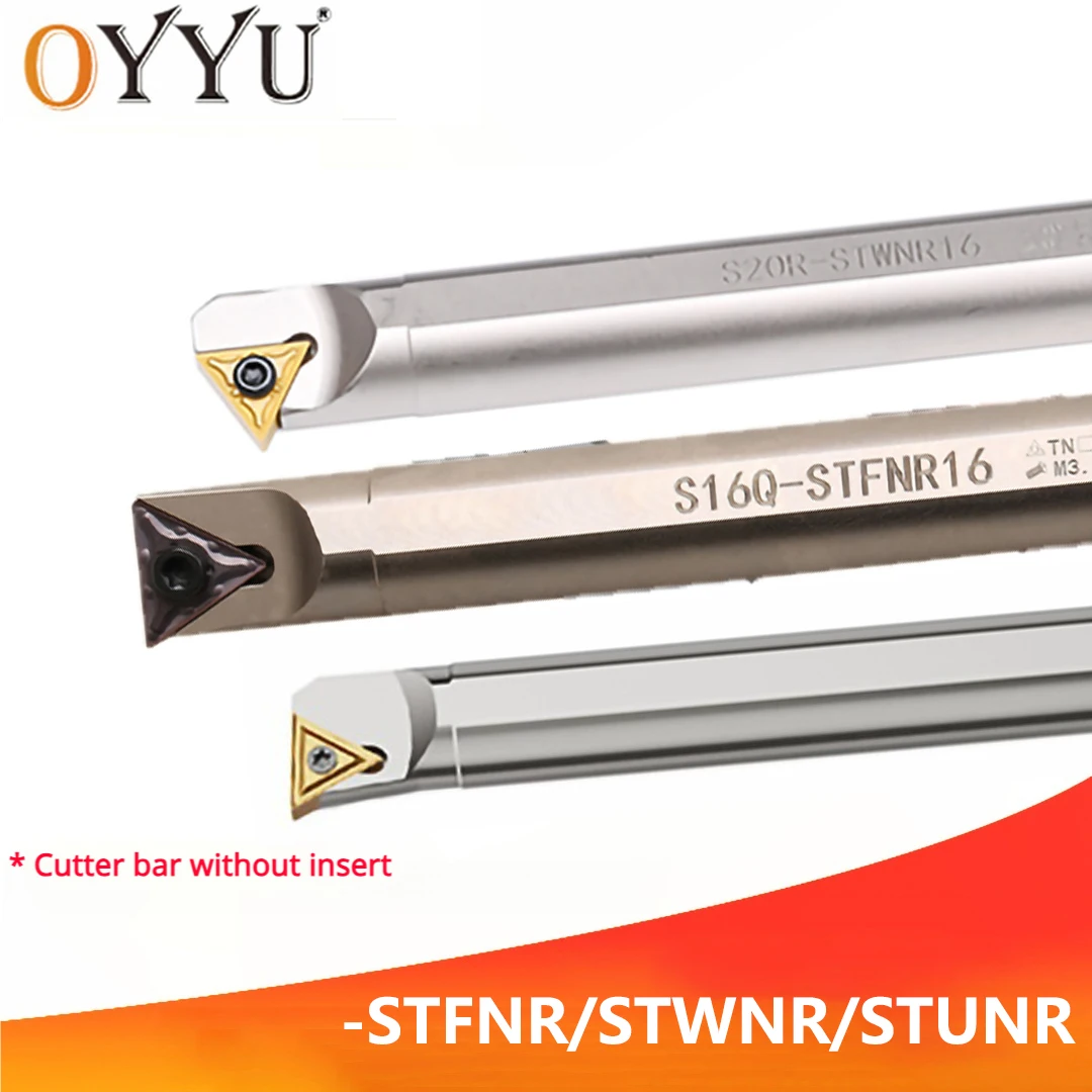 

OYYU STFNR STWNR STUNR Внутренний держатель инструментов из белой пружинной стали S16Q S20R STFNR16 STUNR16 STWNR16 Расточная оправка с хвостовиком с ЧПУ, использование TNMG