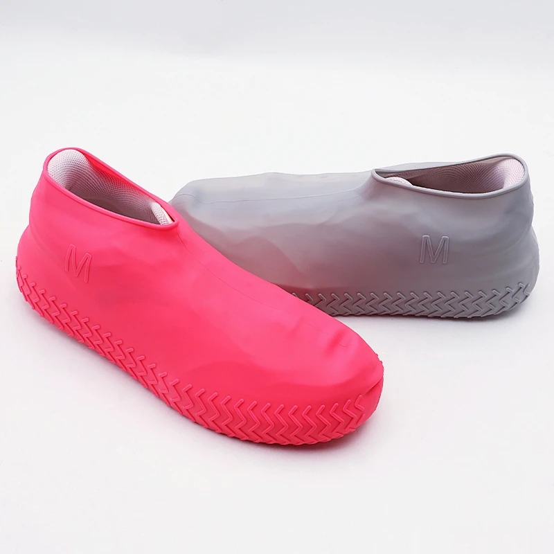 1 Pair Silicone Waterproof Shoe Covers for Children & Adults Wear-Resistant Portable Rainwater Shoes Cover Reusable for Wet Days