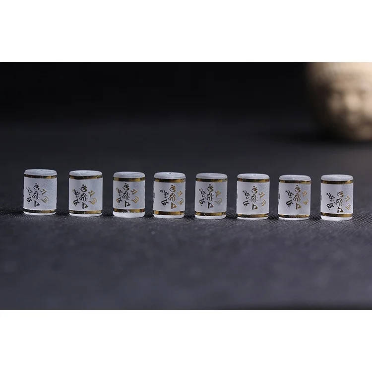 White Crystal Gilding Eight Patronus Loose Barrel Beads