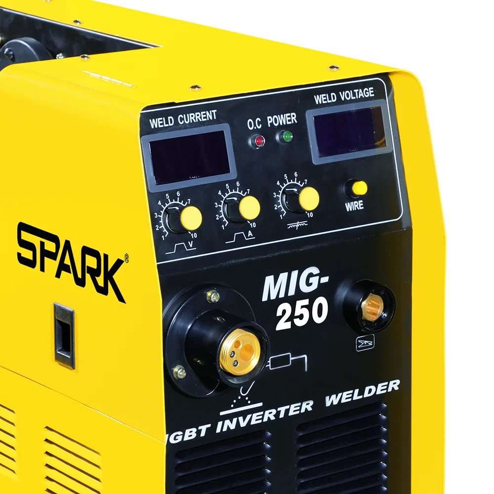 Best price nbc 250 mig 250 welder mig-250 igbt inverter pulse co2 aluminum mig welding machine