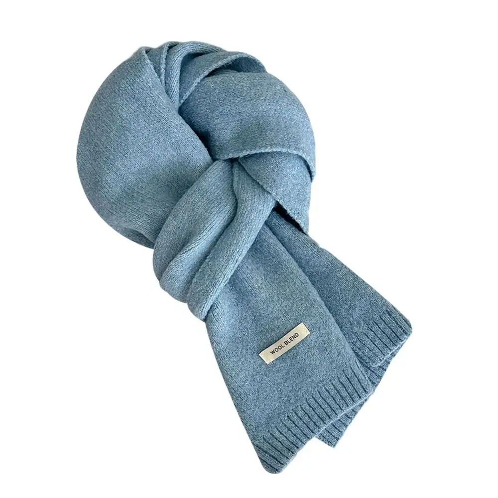 أزياء الشتاء الدافئ وشاح بلون الصوف وشاح متماسكة لينة رشاقته الرقبة أدفأ النساء الرجال