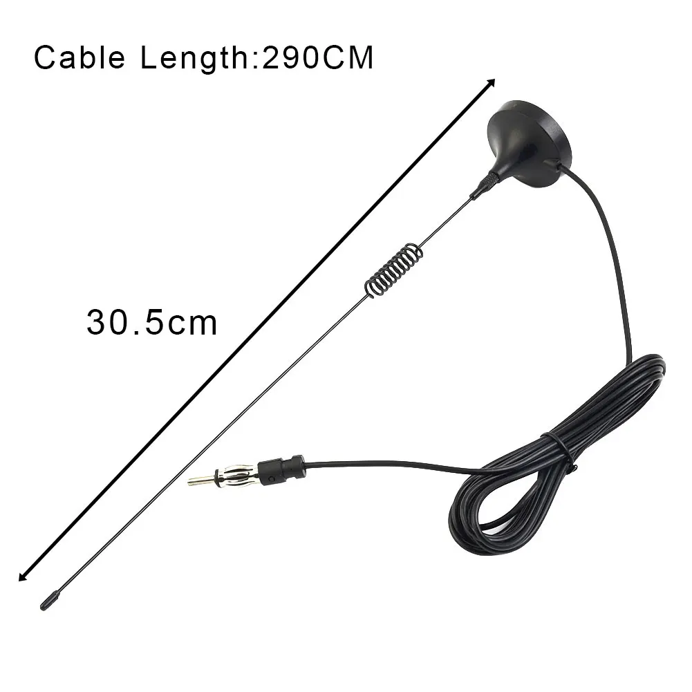 Car FM Antenna Auto Stereo Radio FM/AM Signal Booster Aerial Universal Fit In Any Car SMA-female Connector