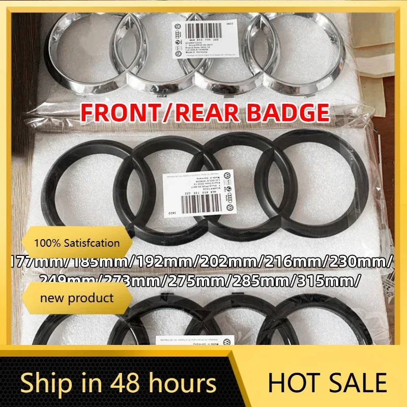 

ABS Car Front Bonnet Grill Rear Trunk Emblem Badge Car Sticker For Audi A3 A4 A4L A5 A6 A6L A7 A8L Q2L Q3 Q5 Q7 TT Car Styling