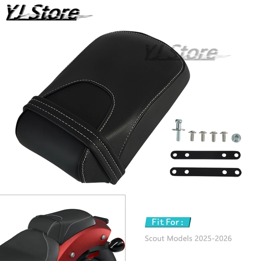 NEW Rear Passenger Seat Cushion Memory Foam Comfort For Indian Scout Classic Sixty 2025 Scout Bobber 2026 Motorcycle Accessory