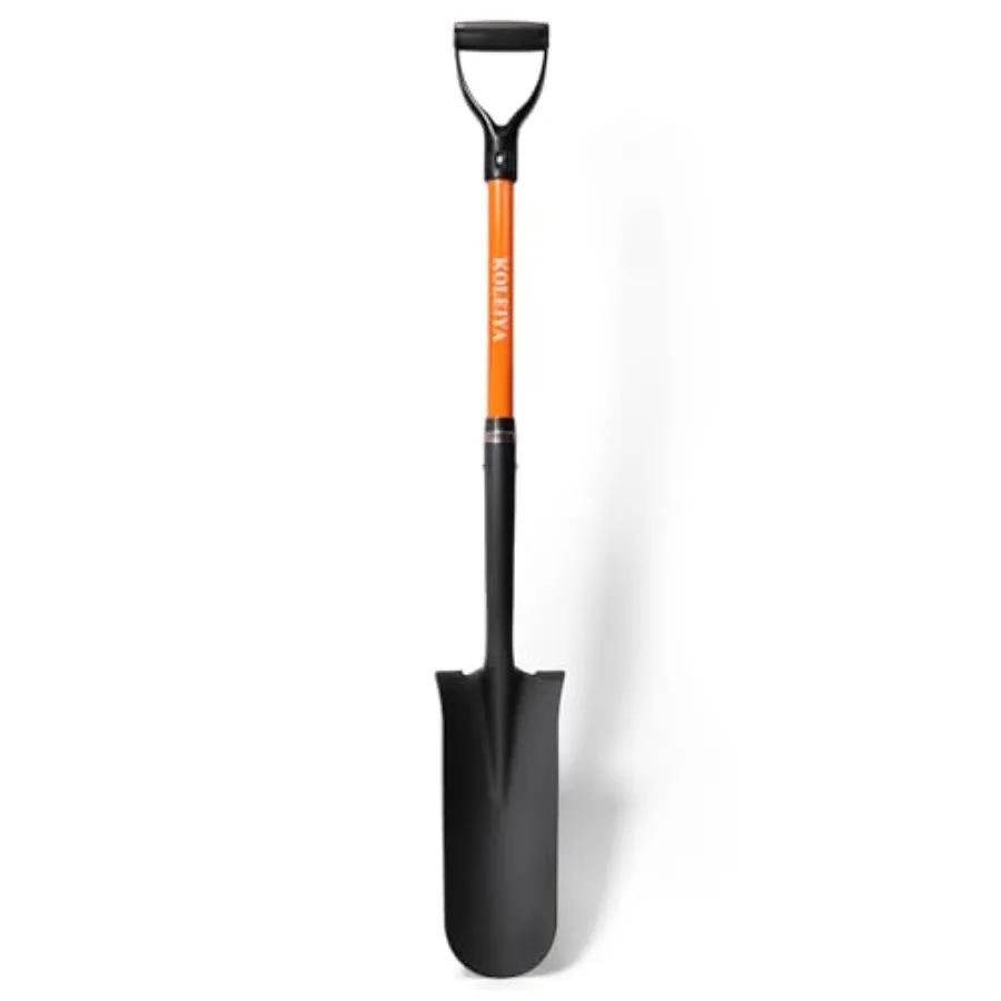

Drain Spade, 45 Inch Heavy Duty Sharp Shooter Shovel with Fiberglass Handle, D-Grip Digging Shovel for Gardening, Planting, Tre