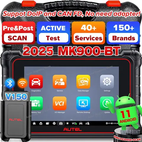 Autel MaxiCOM MK900-BT Car Diagnostic Tools MK900BT Bluetooth OBD2 Scanner CANFD DoIP Full Bi-directional Diagnostics Scan Tool