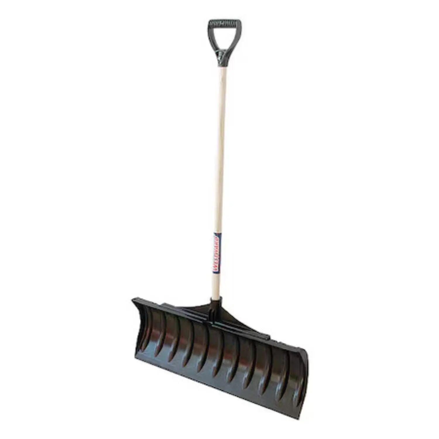 Snow Shovel, 30 in W X Plastic Blade, 43 1/4 in L Wood Handle, 46Mp80