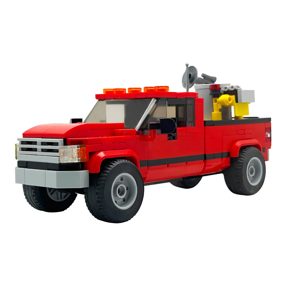 Gobricks MOC Twisters scène de film blocs de construction de voiture rouge modèle Bob tissage Ram route brochet briques de course assemblé jouet enfants cadeau