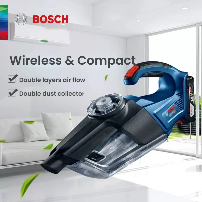 Bosch Rechargeable Cordless Vacuum Cleaner GAS 18V-1 Small Car Household Handheld Power Tool [No Battery, No Charging]