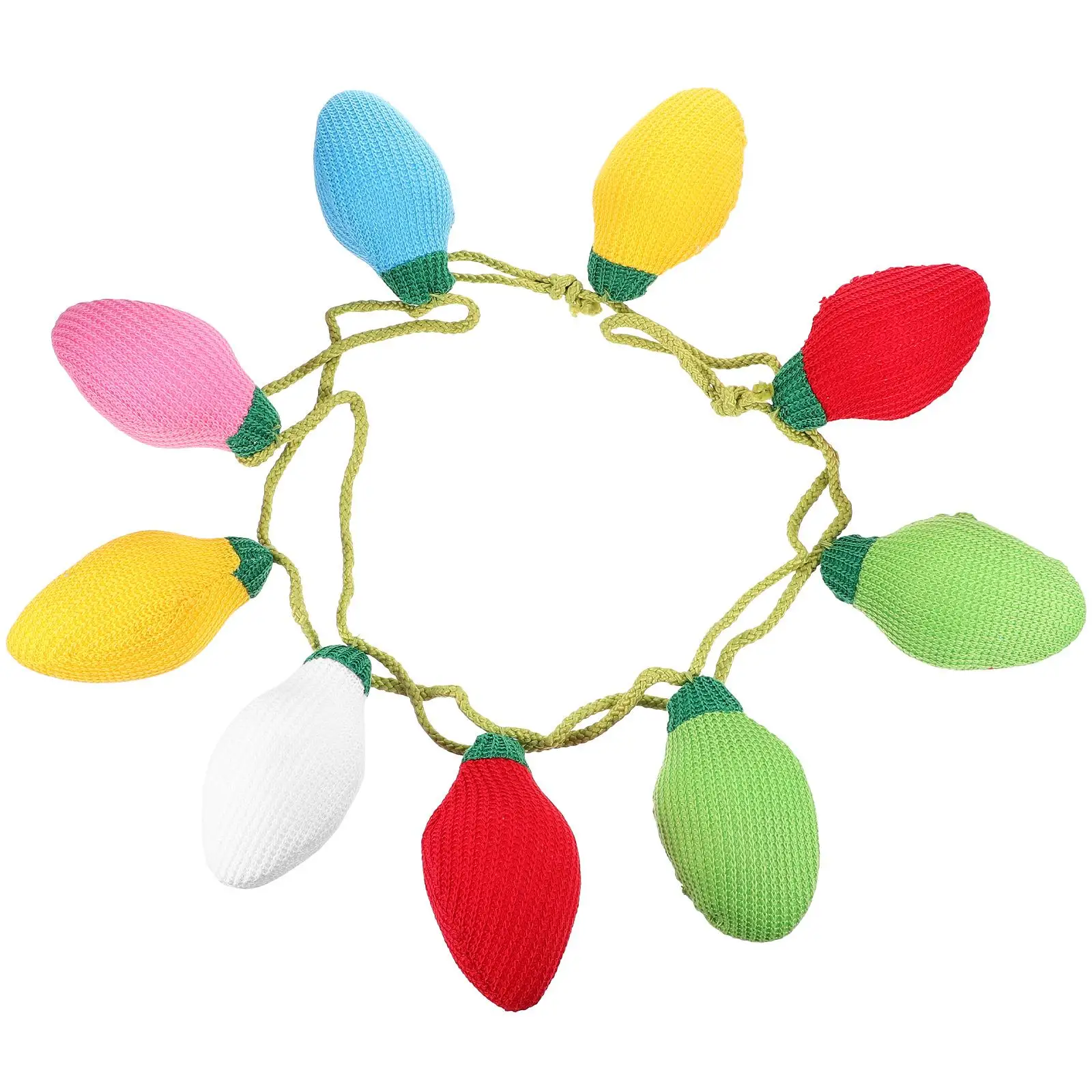 1PC Xmas DIY Knitted Colored Light Pendant Xmas Outdoor Party Decorative Pendant