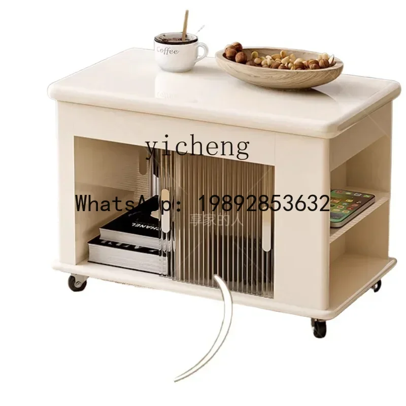 LYY  mobile coffee table trolley foldable lift living room sofa side few multi-function