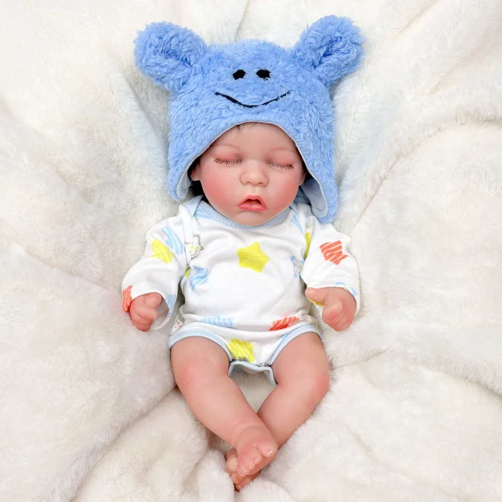 12-inch Twin Simulatie Babypoppen Zacht Vinyl Reborn Pop 3D Huidskleur Handgeschilderde Pop Xiao Shiqi Kan worden gewijzigd 017