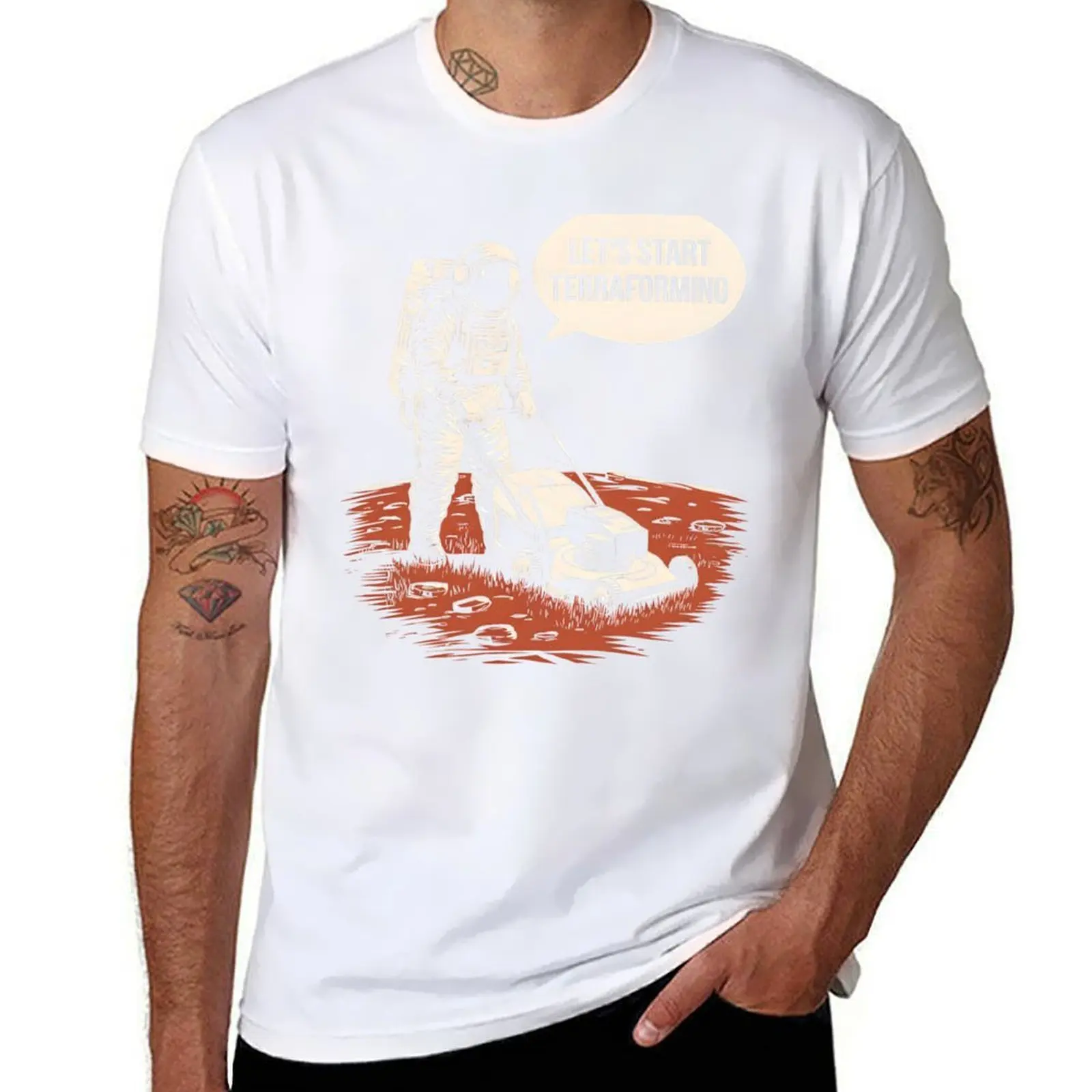 

Let's start terraforming T-Shirt man t shirt cotton t shirts designer T-Shirt
