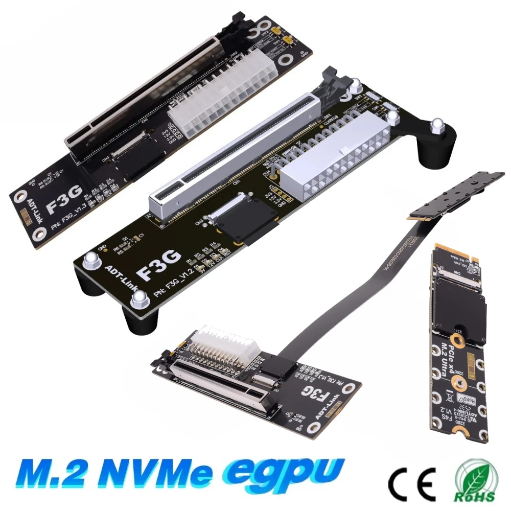

PCIE 5.0 X16 Видеокарта для ноутбука PC Внешний удлинительный кабель графического процессора для материнской платы ITX/STX NUC для M.2 NVMe M Key Gpu Dock 25 см