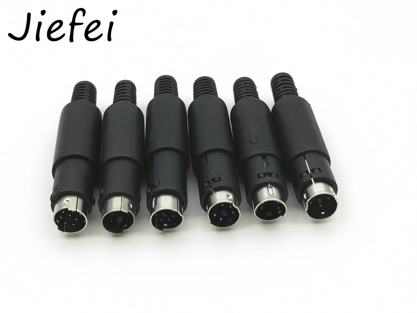 Imagem -02 - Mini Din Macho Plug Conector Faça Você Mesmo Peças para Montagem do Cabo do Chassi 9pin Inline Audio av Connector 100 Pcs