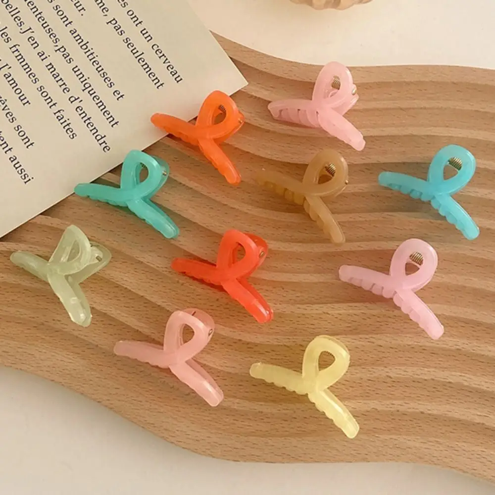 10PCS Jelly Color Hairpin Cute Mini Plastic Hair Clip Hair Accesories Shark Hair Clip Children