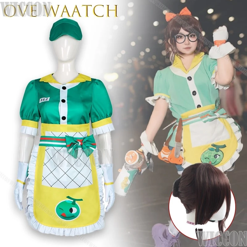 

Ove WaAtch Mei Zhou Cosplay Costume Summer Sugar Skin Anniversary Edition Game Accurate Anime Comic Con Roleplay Outfit Party