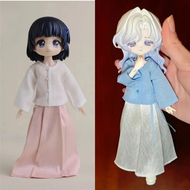 1/12 Scale Action Figure Ancient Style Hanfu Dress Clothes Model for 6'' Asi 3.0 Romankey Gun Girl Snail Shell TBL Body