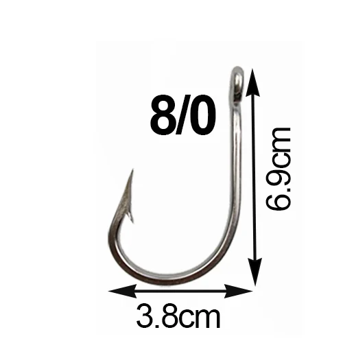 Ganci Da Pesca Super Large 20/0 Per Squalo E Tonno – Esca Extra Big Acciaio Inox