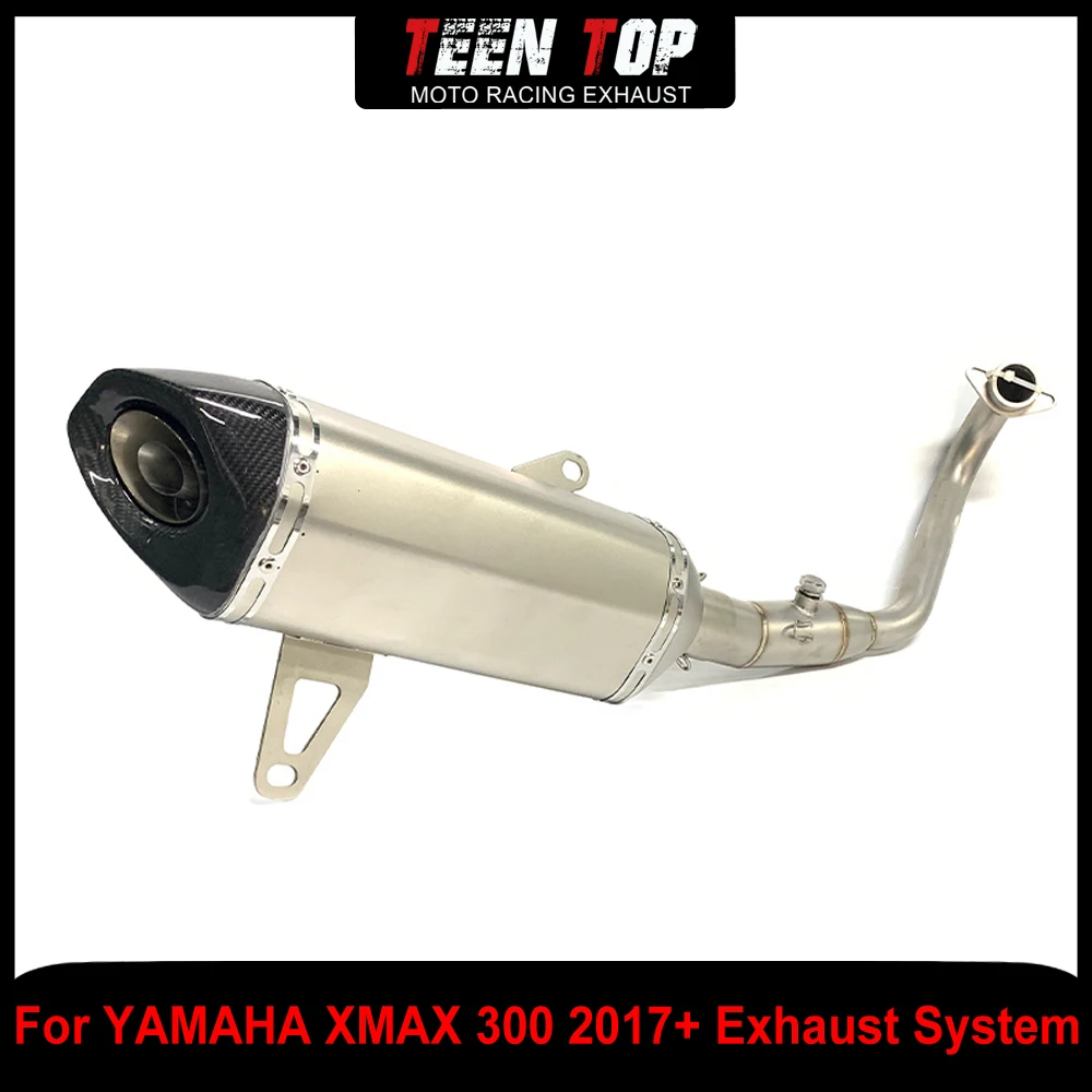 

Slip on For YAMAHA Xmax 300 Exhaust Elbow Pipe Motor Bike Escape Steel Full Exhaust System XMAX 300 2017+ Front Pipe Muffler