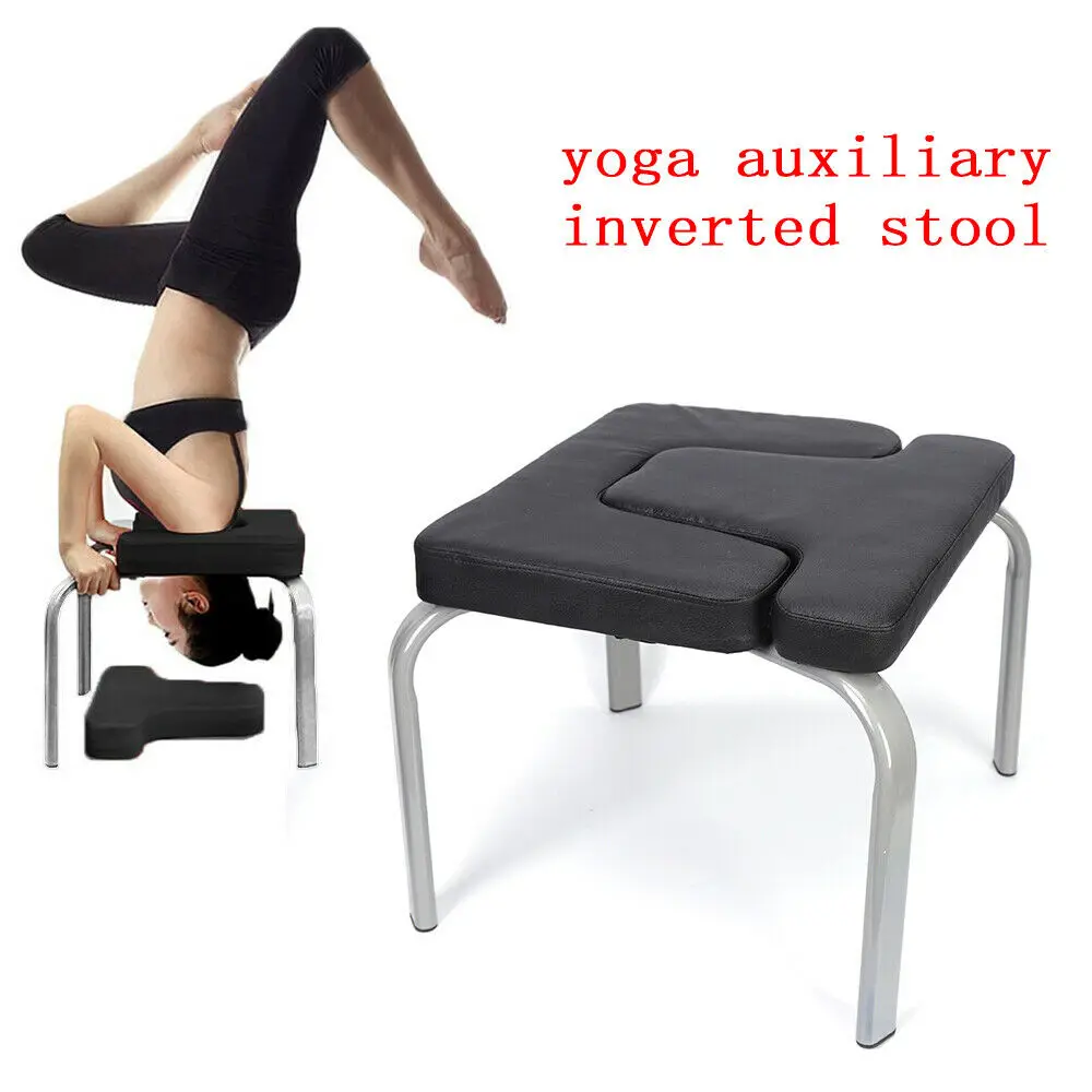 PU / Steel Pipe Fitness Yoga Chair Inversion Headstand Bench Exercise Stool Workout