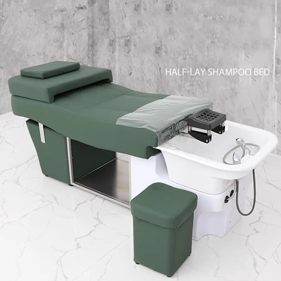 Barber Equipment Shampoo Chair Basin Luxury Washing Hair Bed Shampoo Chair Sink Reclining Full Masage Relaxing Stoelen Furniture