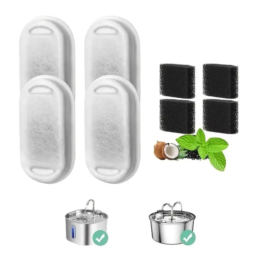 1/5/10/20/50/100pcs Cat Water Fountain Filter Replacement Set - Compatible with 2.2L/74oz Automatic Pet Water Fountains, Simple
