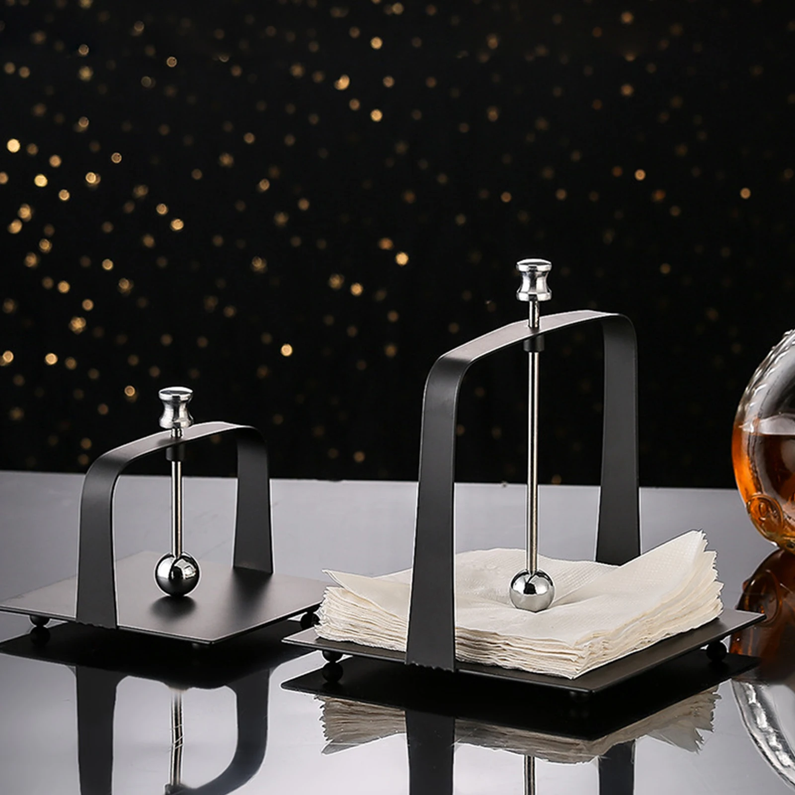 

1Pcs Stylish Stainless Steel Tissue Holder Minimalist Home Decor Easy Use Bathroom Kitchen Storage Rack Tissue Rack