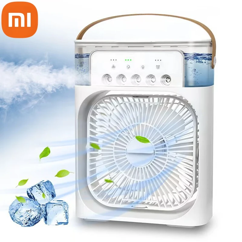 Вентилятор xiaomi AIr, кондиционер, бытовой охладитель, зарядка через USB, светодиодный ночник, портативный увлажнитель воздуха, вентилятор с регулировкой воздуха, офисный домашний вентилятор