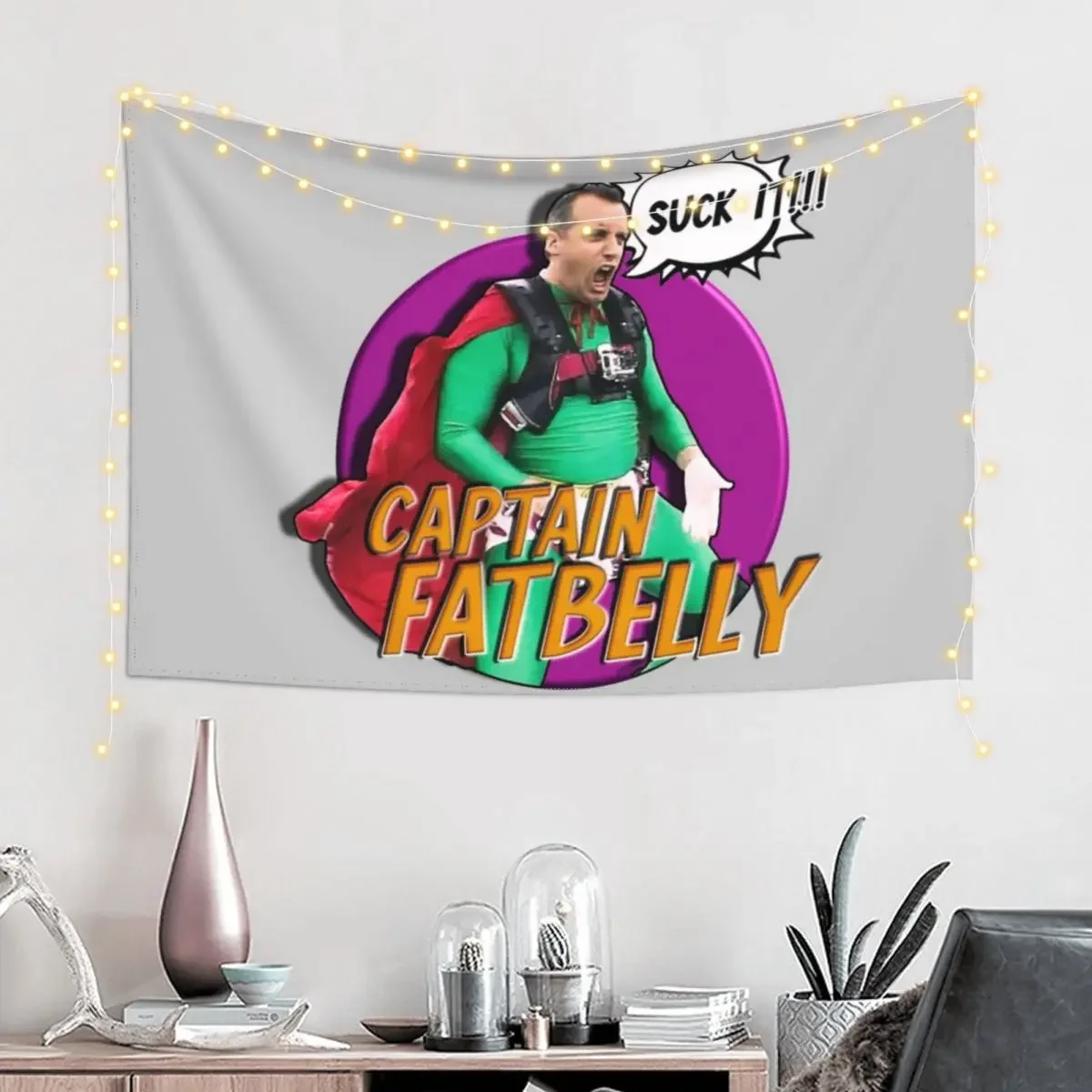 Impractical Jokers Captain Fatbelly Joe Gatto Tapestry Mushroom Wall Hanging Wall Tapestry