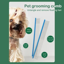Professional Dog Grooming Comb Pet Hair Remover Dog Grooming Straight Pin Comb Removes Hairs Cat and Dogs Massage Combs