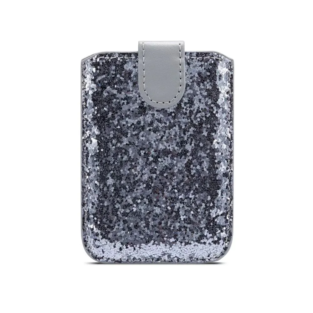 5 جيوب للبطاقات حامل بطاقة الهوية الهاتف بو الجلود لاصق الهاتف الخليوي المحفظة حالة تتفاعل حجب بلون الترتر بطاقة كم