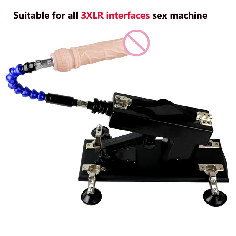 Realistic Silicone Vibration Dildos with 3XLR Connector for Sex Machine Attachment Sex Toys Big Penis for Women G Spot Stimulate