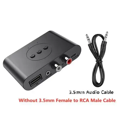 

Bluetooth 5.0 Audio Receiver U Disk RCA 3.5mm 3.5 AUX Jack Stereo Music Wireless Adapter with Mic For Car Kit Speaker Amplifier