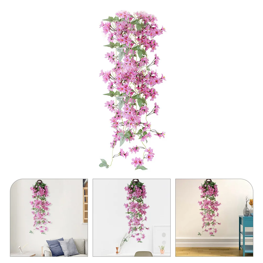 

Pink Home Decor Cherry Blossom Wall Hanging Vine Fake Vines Plant of Blossoms Artificial Flowers for Decoration Garlands